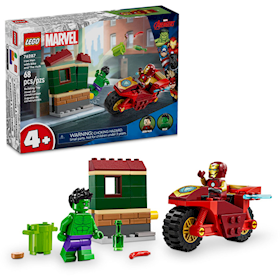 Constructor LEGO Marvel Iron Man with Bike and The Hulk 76287